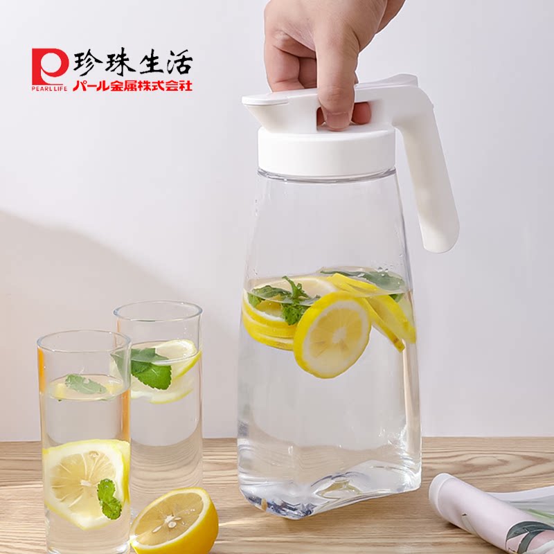 日本进口冷水壶密封耐高温凉水壶大容量泡柠檬果汁茶壶夏冰箱冷藏图片