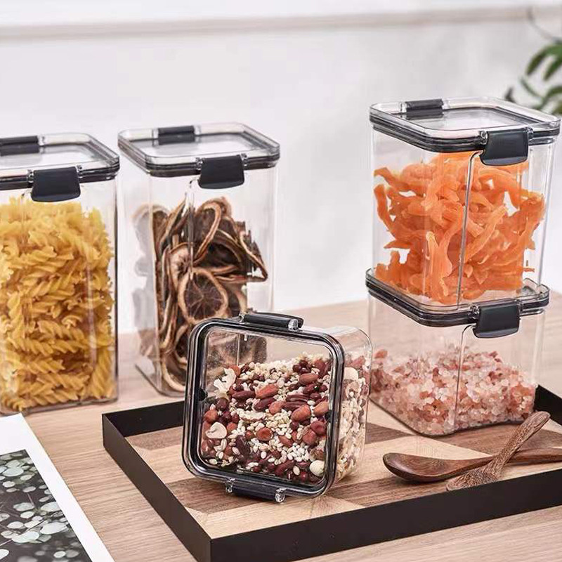双扣保鲜罐防潮五谷杂粮厨房保鲜食品级透明塑料零食干果储存罐,厨房/烹饪用具,密封罐,淘宝优惠券,粉丝福利购,淘宝优惠卷