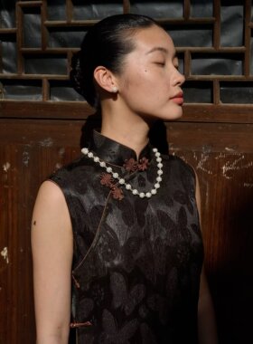 999足银纯手工圆珠花丝项链