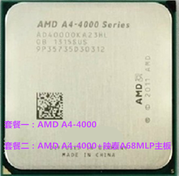 È«ÐÂAMD A4 4000 3.0GHZË«ºËFM2ɢƬ+ӳ̩A68Ö÷°åÌ××°