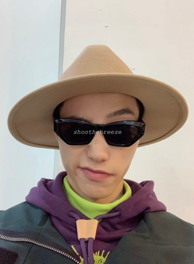 stb猫眼立体多棱框TR90抗压墨镜