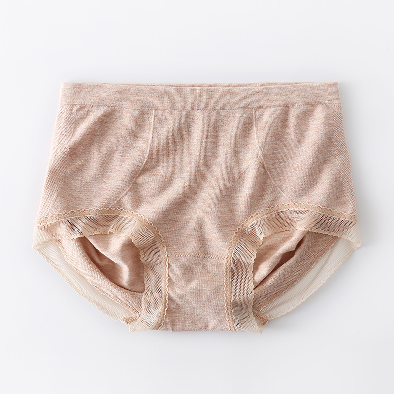 幻彩莫代尔女士无缝花边网纱内裤