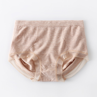 【5件】幻彩莫代尔 女士无缝内裤 网纱花边