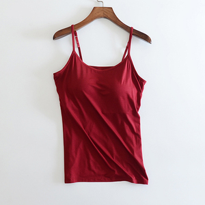 带胸垫吊带背心女内搭夏季外穿文胸一体莫代尔打底衫瑜伽舞蹈上衣