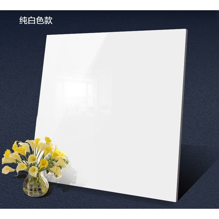 客厅瓷砖800x800地板砖纯黑抛光砖白色地砖厨房墙砖亮光防滑地砖