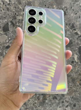 适用于三星S25Ultra手机壳S24+保护套渐变超薄s23U硬壳防摔s22ultra简约男款note20ultra透明硅胶note10+外壳