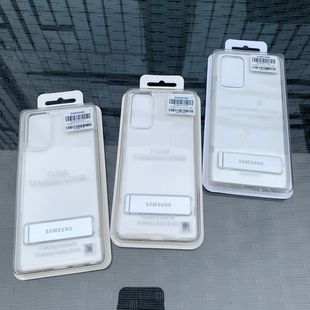 三星A52原装手机壳note20立式支架S20fe保护套S22ultra透明超薄壳