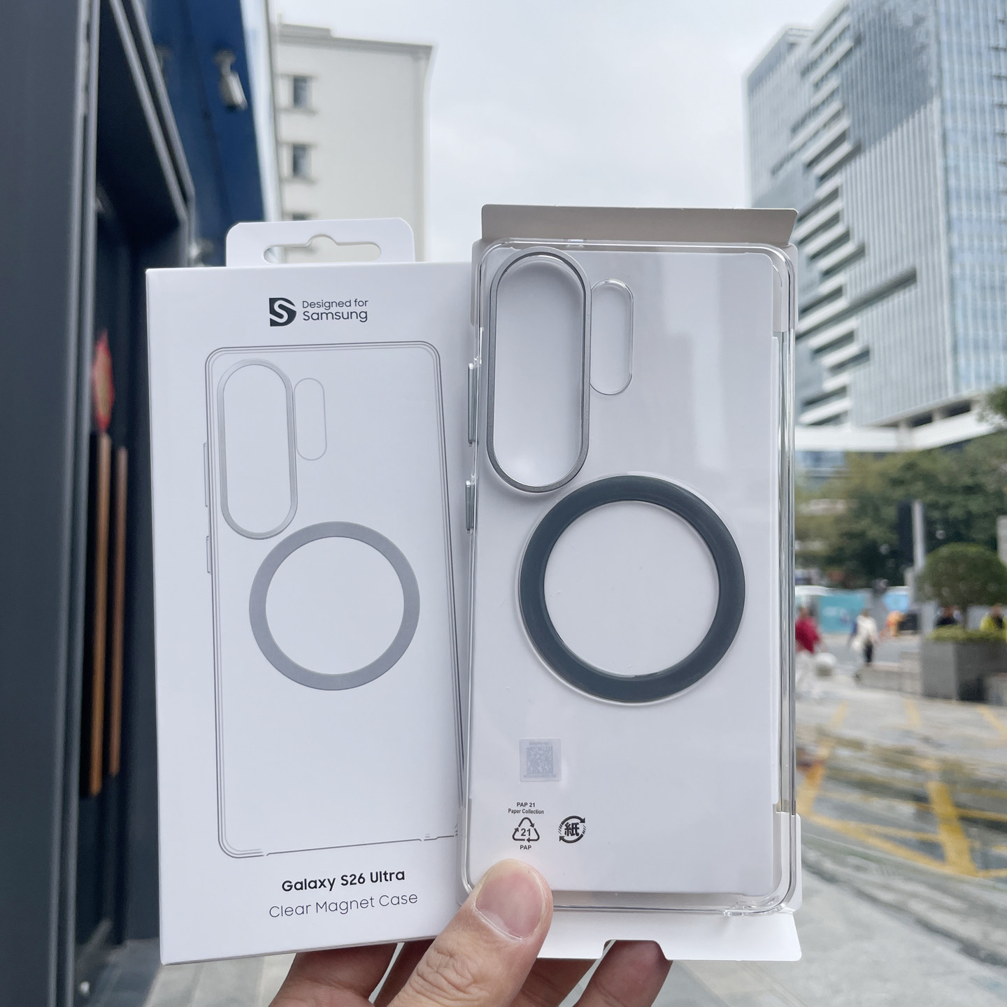 适用于三星S26Ultra手机壳S25ultra保护套简约透明Galaxy s26U磁吸充电圈外壳s26ultra硬壳商务简约纯色外壳