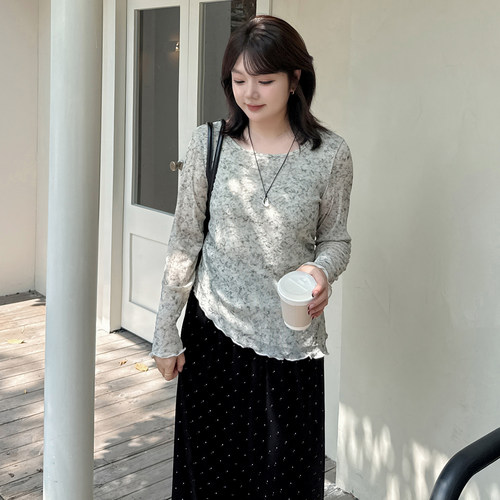 大码女装韩版宽松长袖T恤