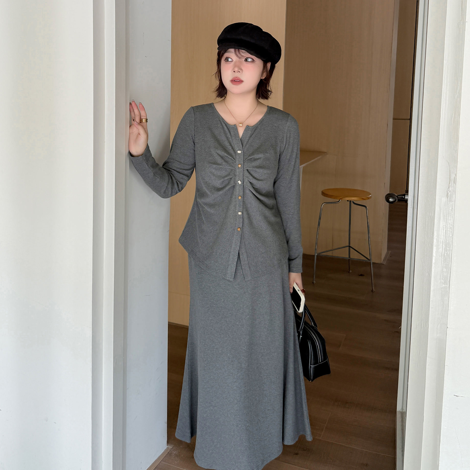 胖mm大码女装韩版宽松套装