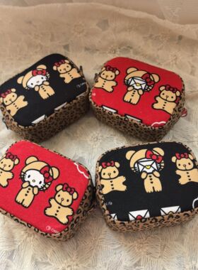 国内手作包中古小熊kitty豆腐包胖墩墩收纳包可包挂尺寸约10*7*4