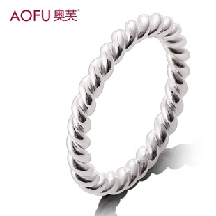 新款加粗s999纯银麻花戒指手工闭口小众设计感轻奢高级感素圈礼物