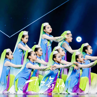 花花儿舞沙枣子花开十里香演出服儿童民族风古典舞回族少数表演服