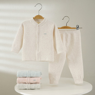 婴儿春秋双面绒内衣套装新生儿男女宝宝秋冬睡衣0-2岁宝宝打底衣