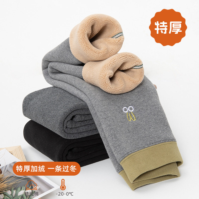 女童特厚一体加绒加厚打底裤儿童冬季外穿保暖裤一条过冬棉裤a类