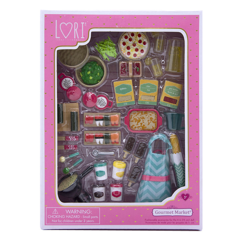lori 6寸娃娃gourmet market配套迷你仿真食物餐具过家家美食玩具