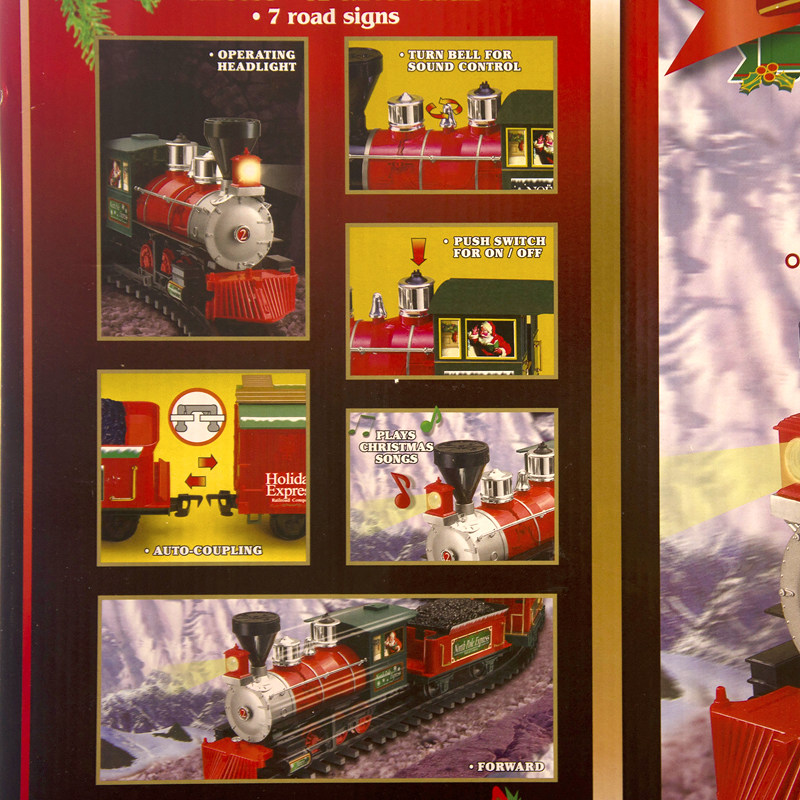 EZTEC NORTH POLE EXPRESS 산타클로스 철도 운송 트레일러 음향 및 조명 전기 철도 열차