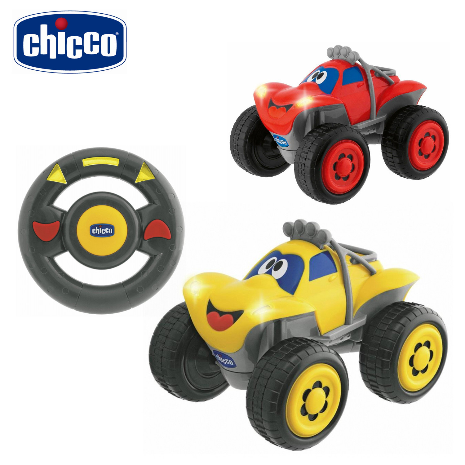chicco重力感应方向盘声光儿童玩具车智高比利大轮儿童遥控越野车