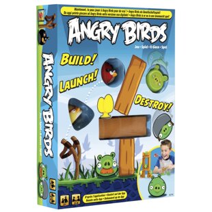 Angry birds愤怒 小鸟桌面休闲游戏弹射撞木家庭多人互动桌游