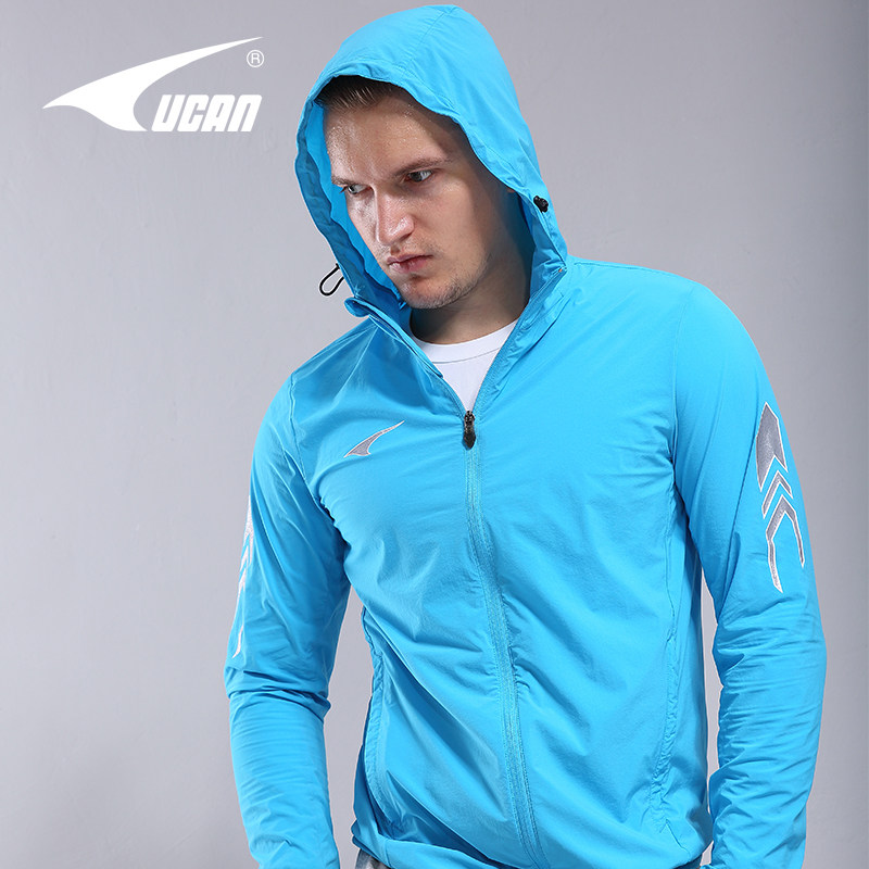 Ucan/锐克新款运动风衣春秋男士薄款连帽足球风衣训练外套W08326|msdalam kategori sukan/pakaian kasual, kot sukan - dari Buy2taobao.com untuk memberikan perkhidmatan ejen Taobao profesional membeli