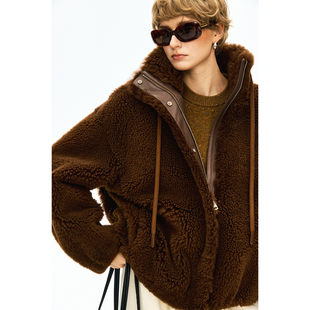 lacon羊绒拉贡皮毛一体夹克短外套 西班牙进口Ladoma MRS Studios