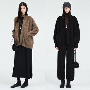 马甲 康赛妮皇家A级山羊绒拉毛ROW慵懒无扣针织开衫 MRS Studios