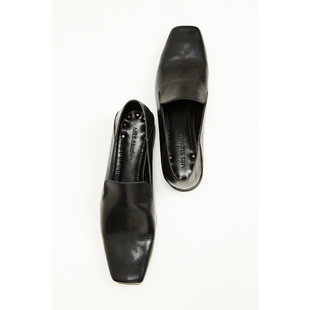 方头乐福单鞋 意大利进口R0W风極简复古手工水洗马皮 Studios MRS