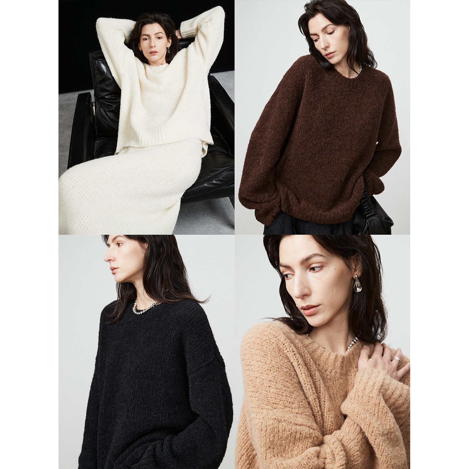 康宝莱羊驼毛舒适毛衣/半裙