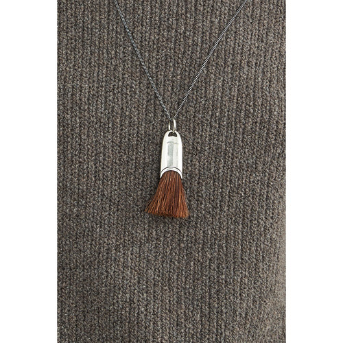 MRS Studios 黄铜电镀18K金马毛材质毛刷项链毛衣链