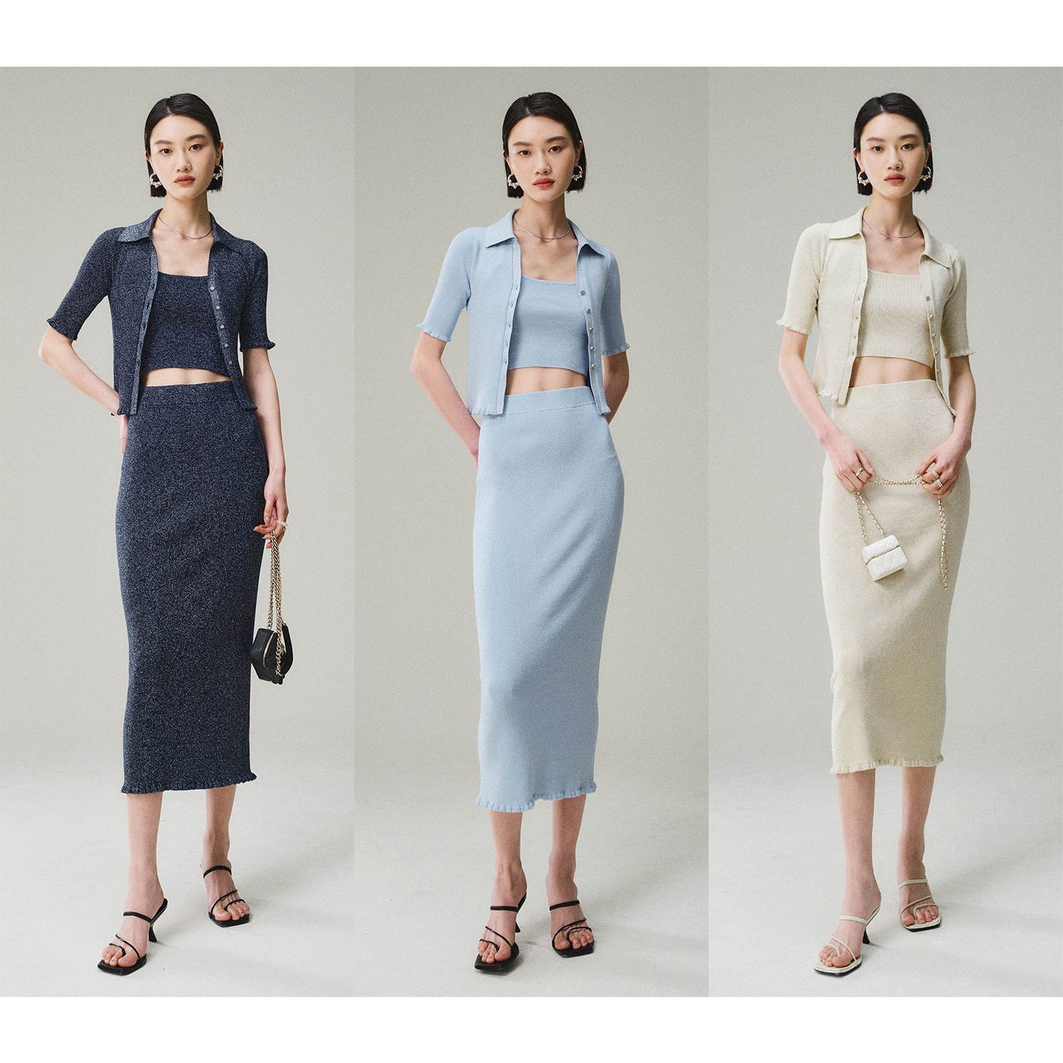 三件套针织针织套装MRSStudios