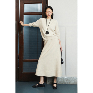针织衫 康赛妮羊毛羊绒ROW风时髦極简中袖 半裙伞裙 Studios MRS