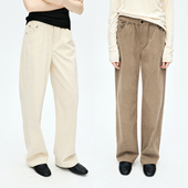 Studios 复古时髦 松弛显瘦 MRS 松紧腰头灯芯绒长裤