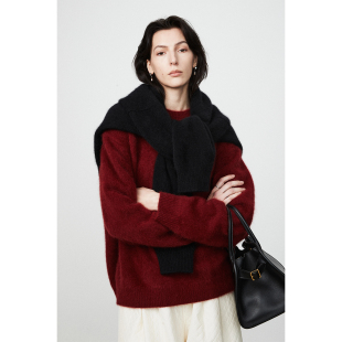 轻盈保暖丰盈长毛圆领慵懒大毛衣 康赛妮貉绒羊绒 MRS Studios