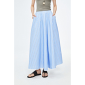 早春新品 MRS Studios clean_fit極简后开叉A字伞裙半身裙小白裙