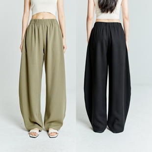 MRS 肌理醋酸透气舒适松紧腰镰刀裤 型显瘦休闲奶奶香蕉裤 Studios