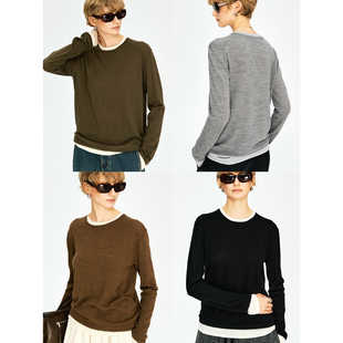 羊毛衫 德国扬子Biella羊毛内搭Bi入假两件针织打底衫 Studios MRS