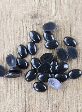 玩偶椭圆形黑色平底眼睛 diy手工制作发夹材料 毛线毛绒公仔 配件