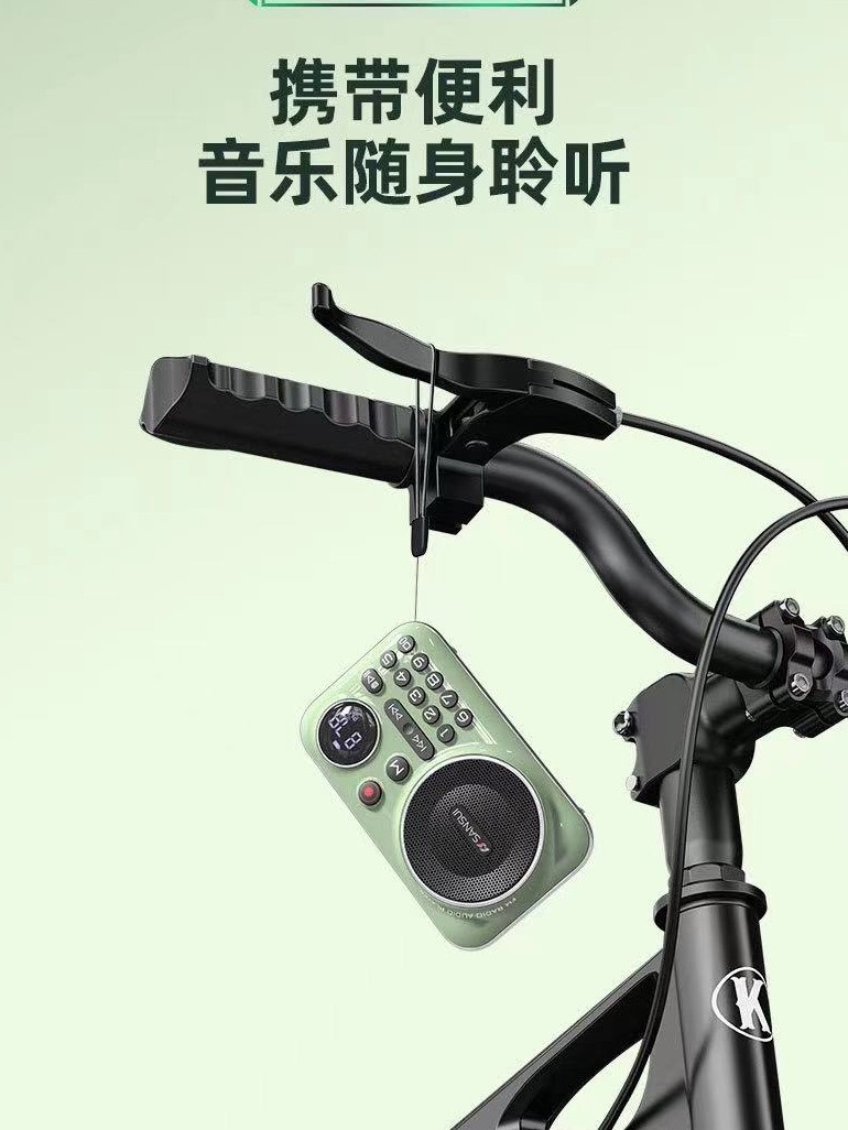 山水F21调频中短波收音机全波段大功率小音响一键录音单曲回放数9