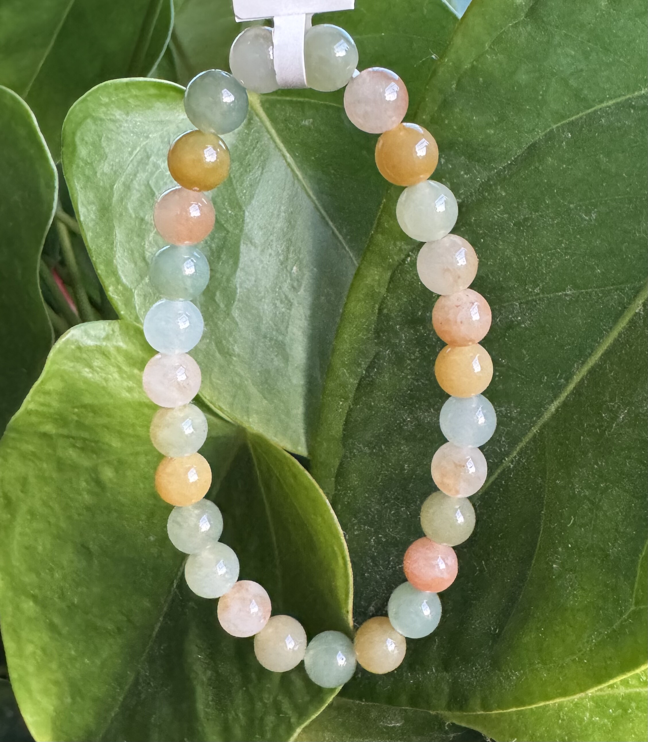 25102016缅甸天然翡翠浅多宝手串卡6.8（带证书）