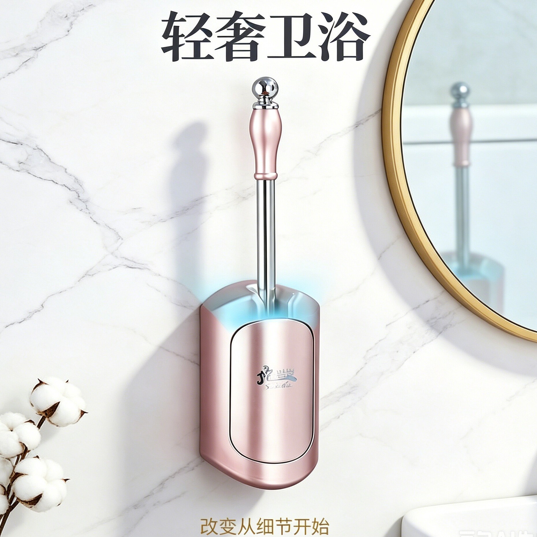 马桶刷套装清洁刷厕所刷免打孔卫生间洁厕刷子软毛无死角马桶刷架