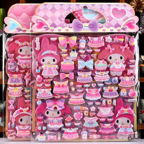 三丽鸥美乐蒂可爱换装贴画