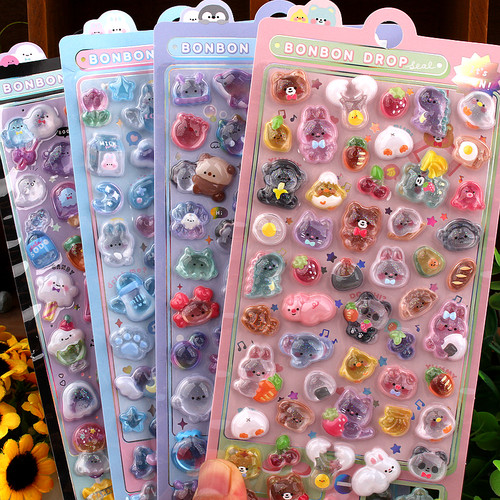 日系可爱动物3D立体浮雕