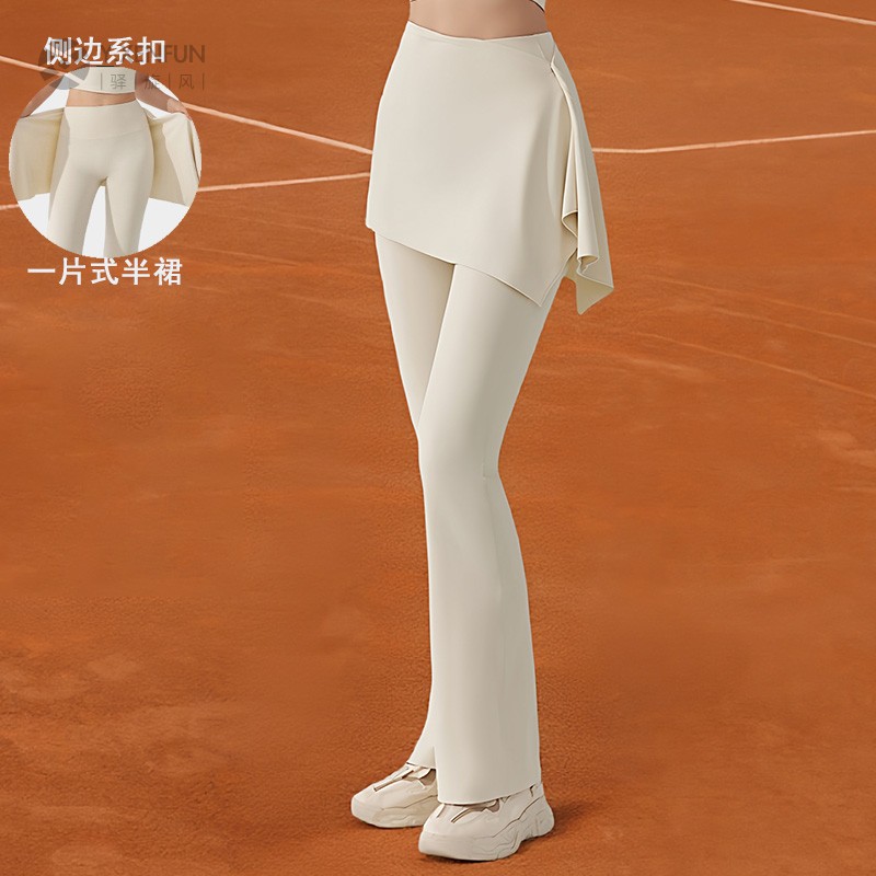 网球裤不规则假两件运动