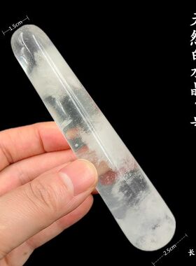 玉石天然白水晶按摩棒