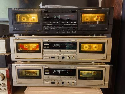 DENON天龙DRW-840G磁带机，发烧卡座录音机 。