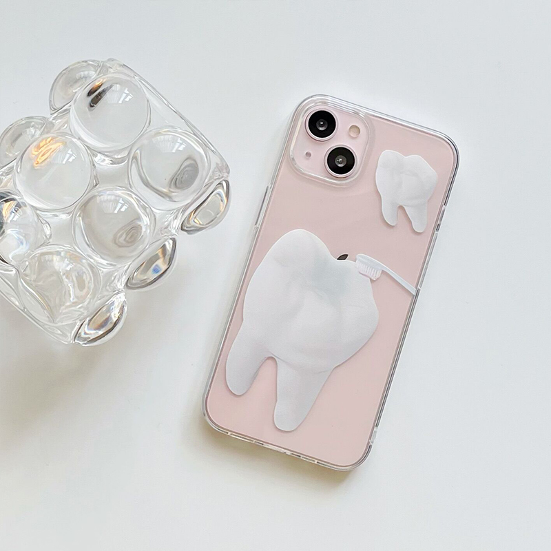 ins风保护牙齿趣味手机壳