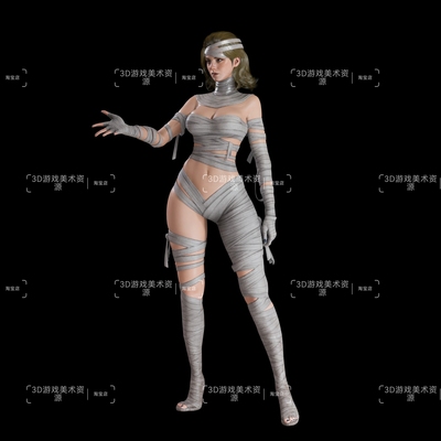 第一后裔ines_dizzying_injury_camouflage次世代女性角色blender