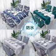 Khăn trải bàn bằng vải cotton và vải lanh nhỏ tươi châu Âu lưới màu đỏ không thấm nước chống nóng bàn trà bọc vải bàn vải nhà ghế - Khăn trải bàn