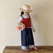 子 牛仔裤 2026春秋韩版 女童宝宝百搭洋气针织可爱吊带小背心打底衫