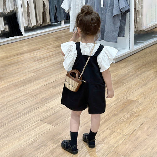 短裤背带裤时髦可爱百搭洋气舒适